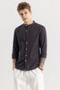 Linen Elegance Dark Grey Shirt