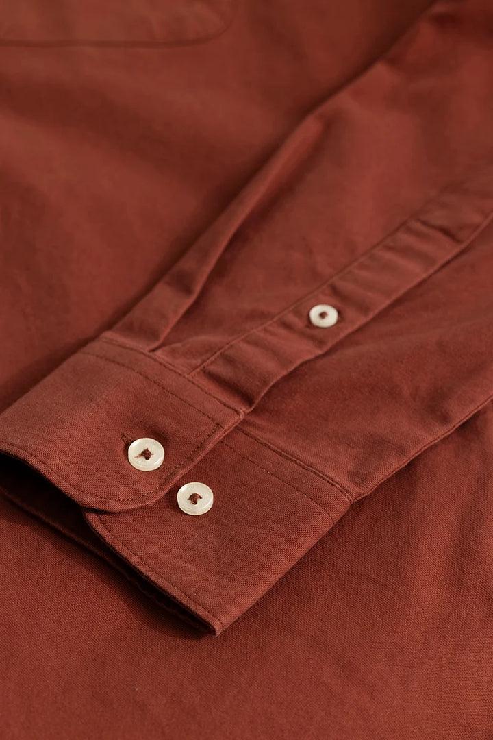 Shirtolo Plain Syrup Brown Shirt