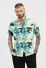 Turquoise Abstract Box Fit Shirt