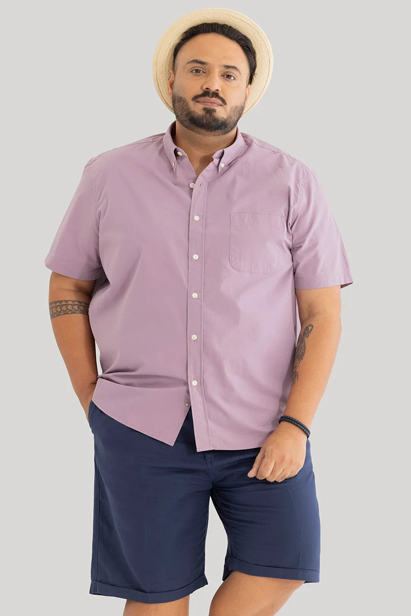 Downtown Lavender Oxford Plus Size Shirt