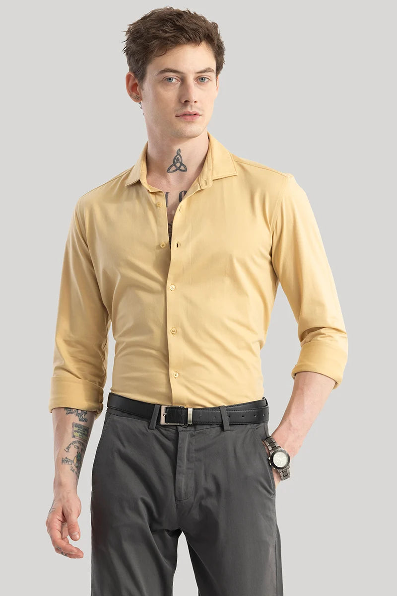 Ulrik Yellow Plain Shirt