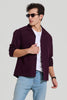 Burgundy Relaxed Fit Overshirt