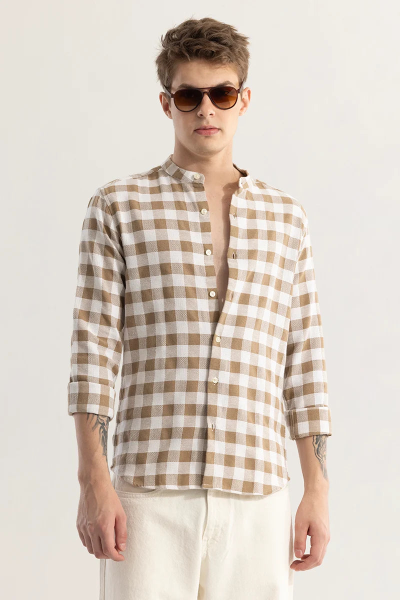 Plaiddora Beige Check Shirt