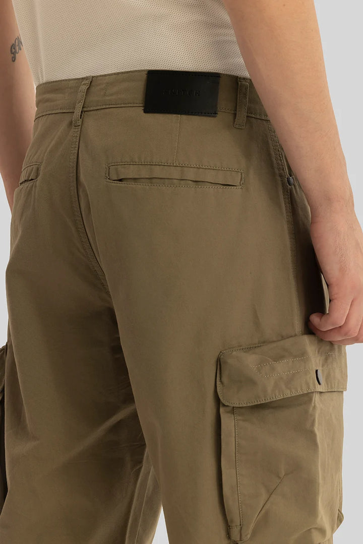 Zoe Khaki Loose Fit Cargo Pants