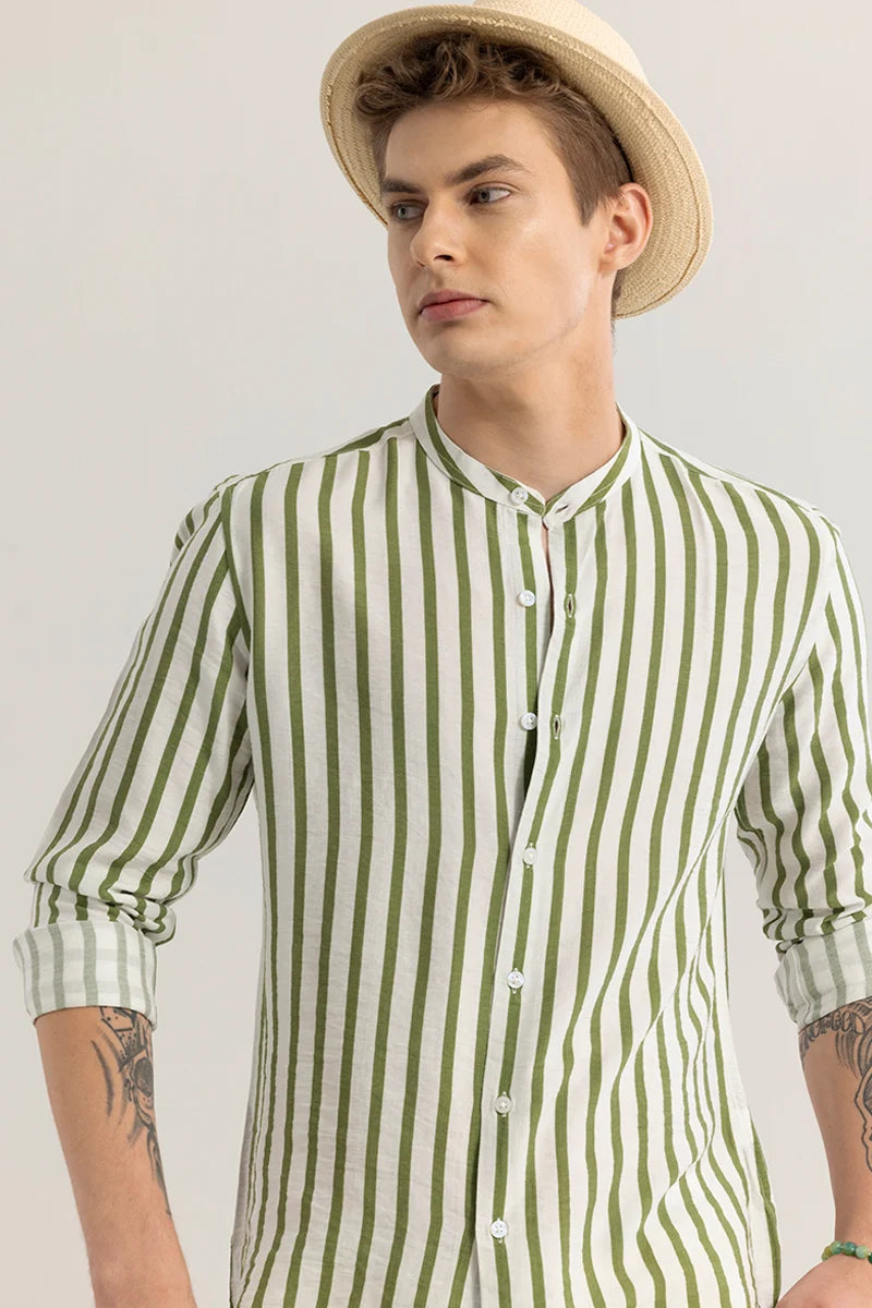 Nautistripe Green Stripe Shirt