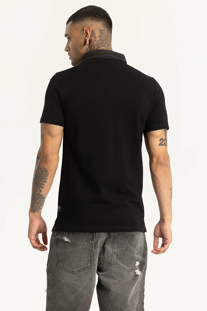 Black Slim Fit Polo T-Shirt