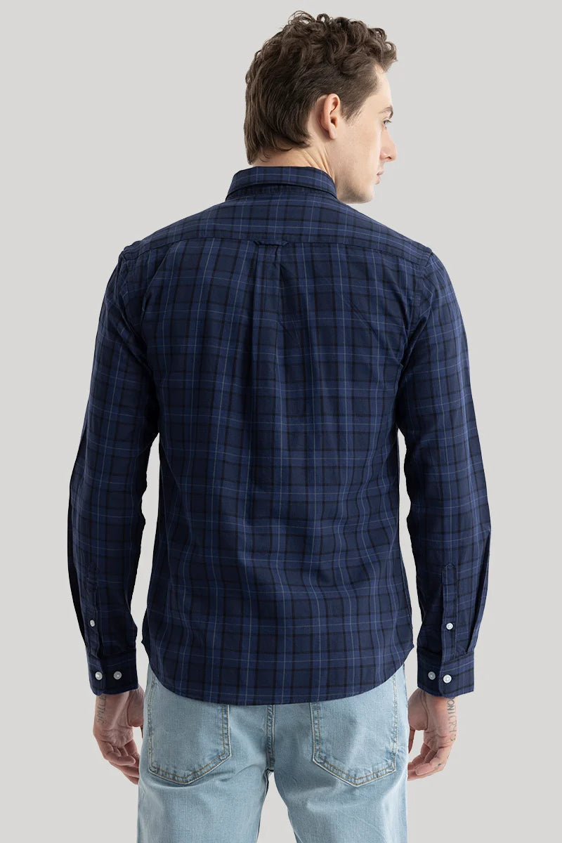 Enzo Blue Checks Shirt