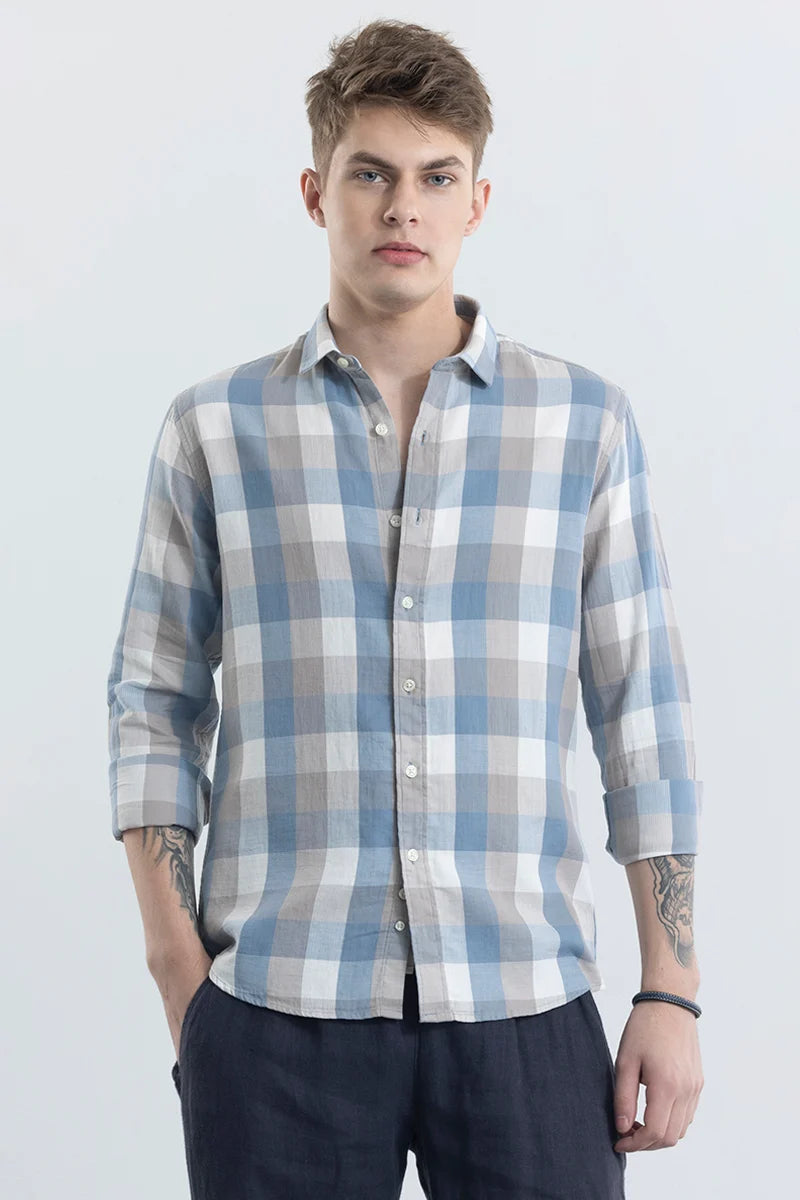 Corrado Blue Checks Shirt