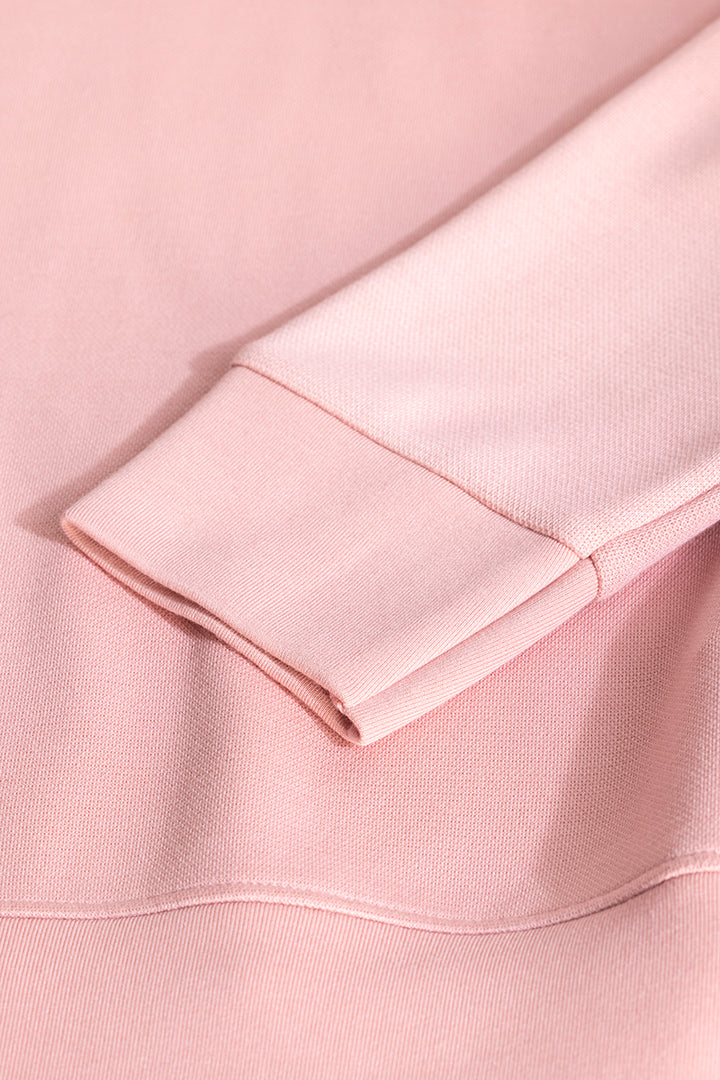 Pink Solid Sweatshirt