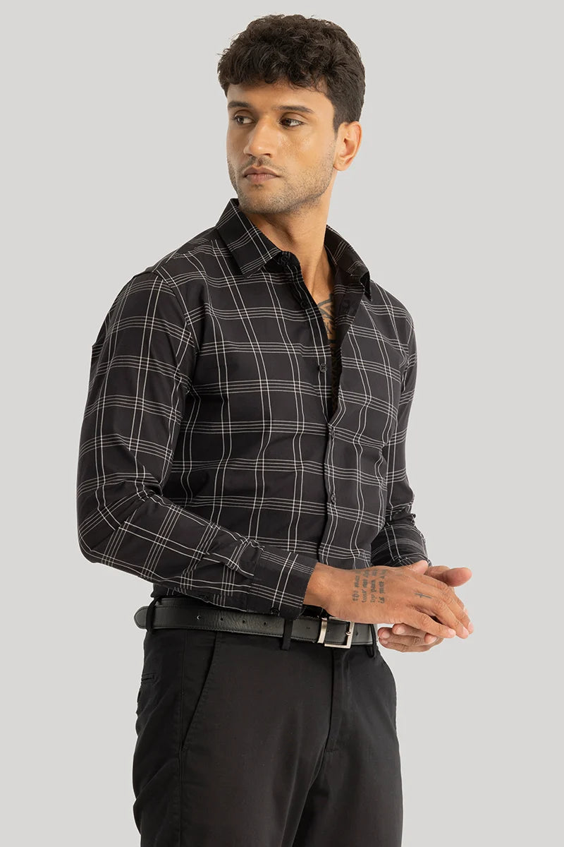 Margaux Black Checks Shirt