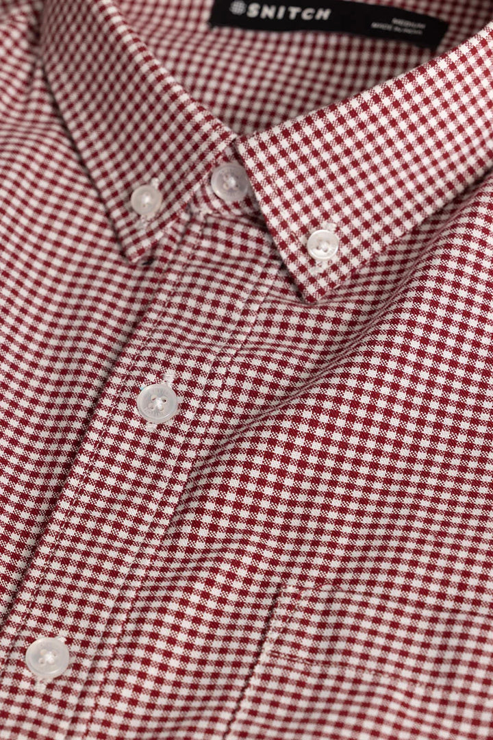 Red Oxford Checks shirt