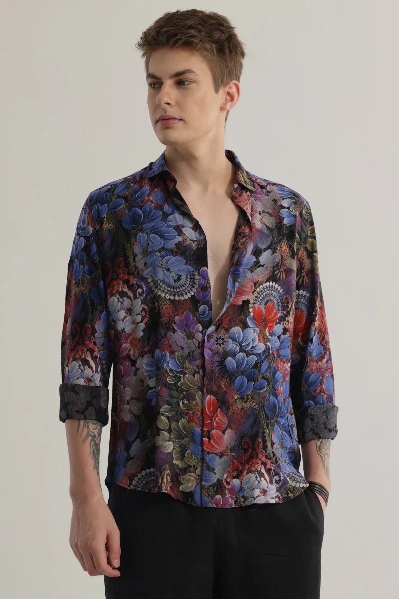 Floriquestra Blue Shirt