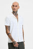 White Textured Box Fit Shirt