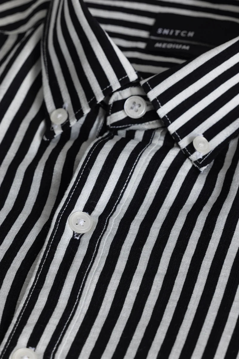 Stripehaven Black Striped Shirt