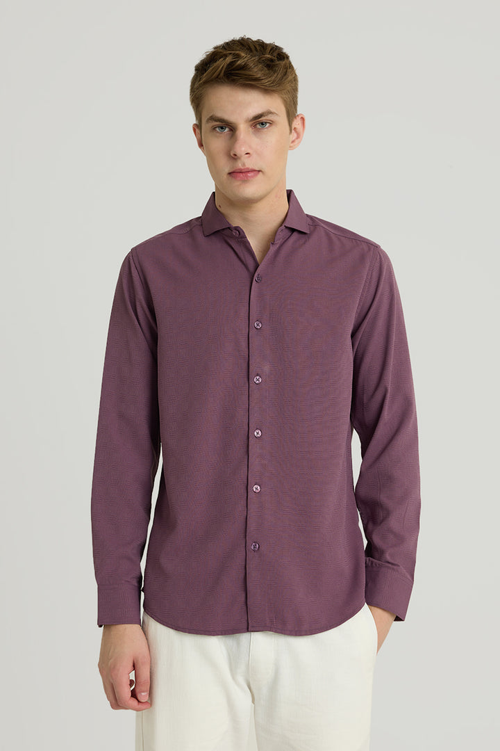 Mauve French Collar Shirt