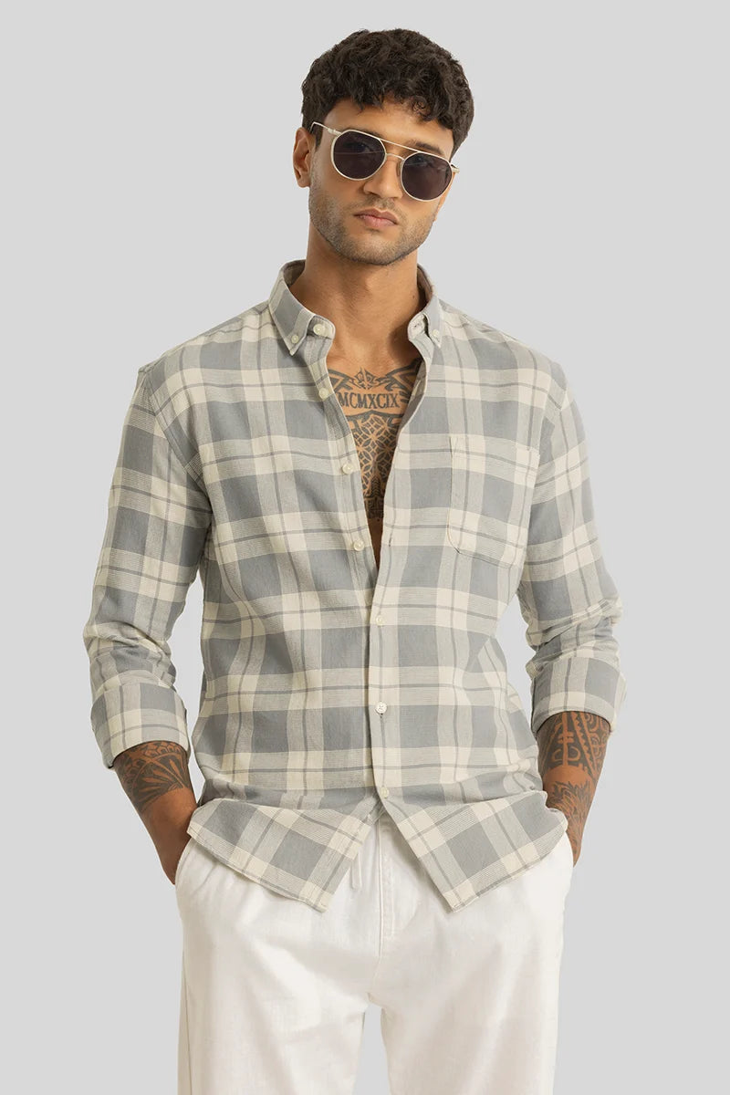 Beacon Light Grey Checks Shirt