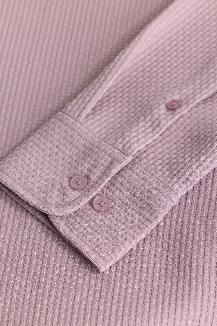 Mauve Slim Fit Textured Shirt