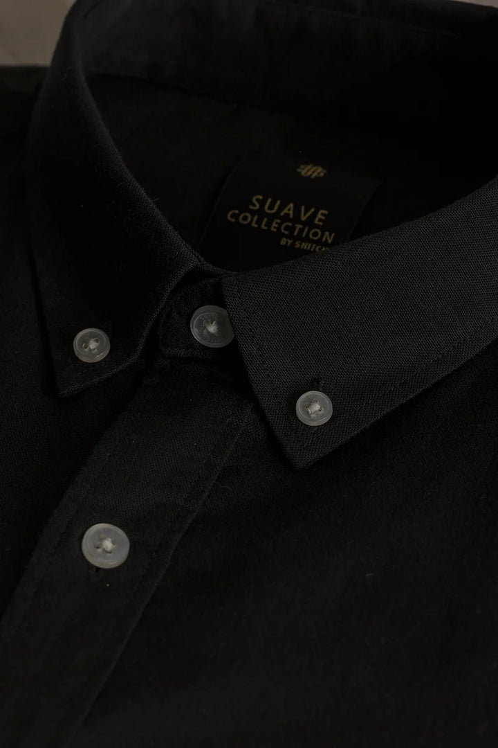 Quentin Black Plain Shirt