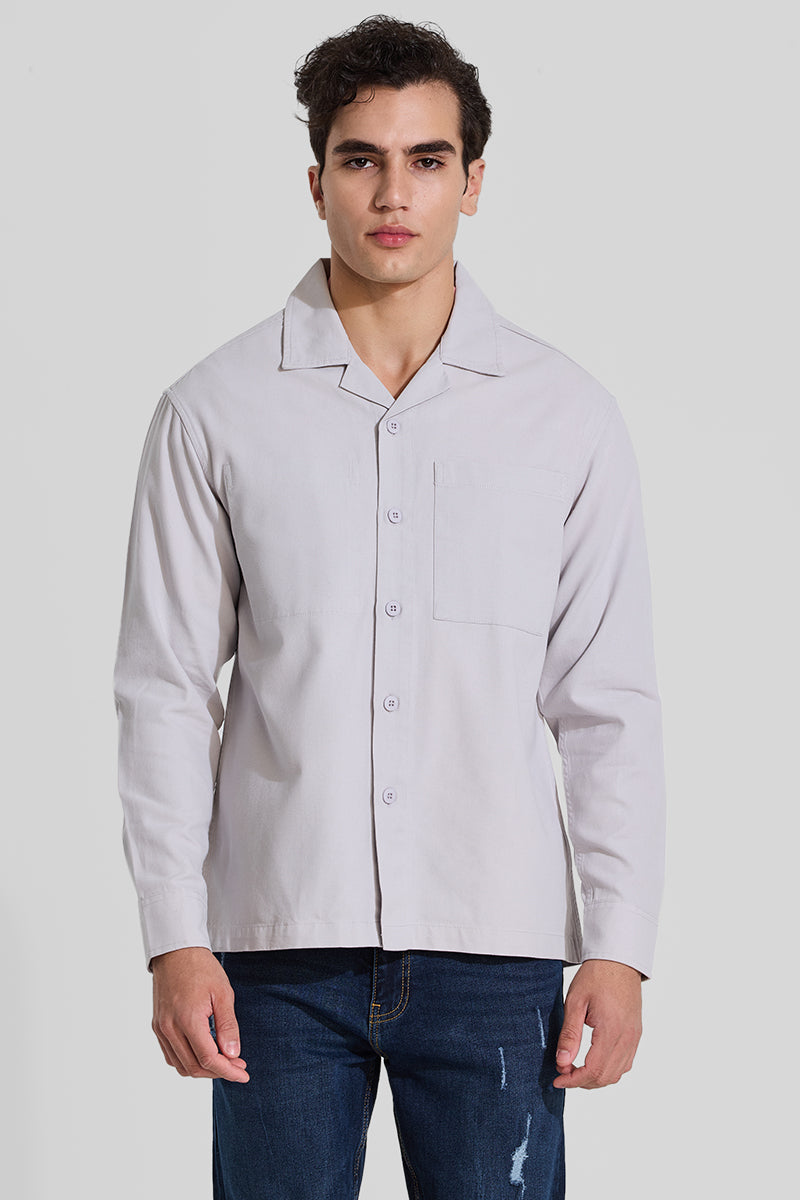 Off White Relaxed Fit Overshirt