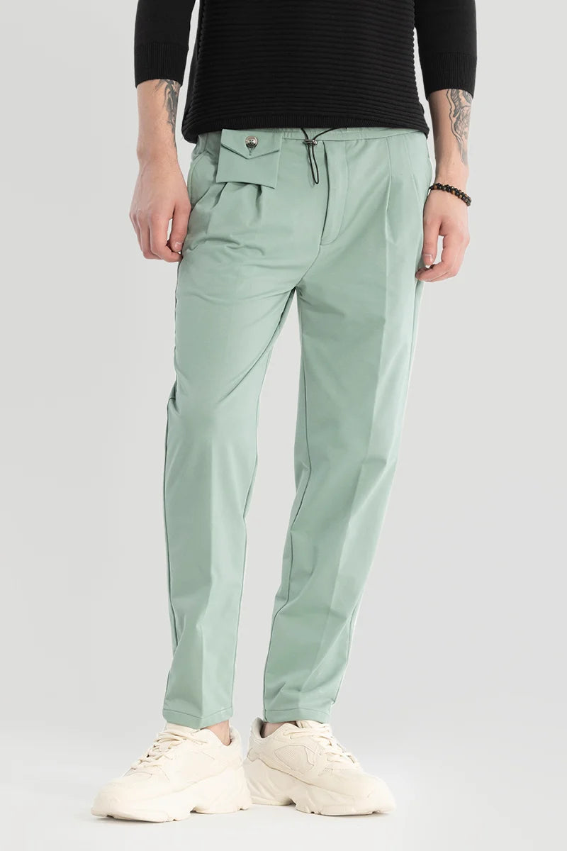 Green Relaxed Fit Trousers