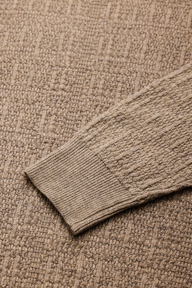 Beige Knitted Sweater