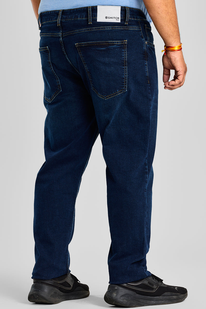 Navy Slim Fit Plus Size Jeans