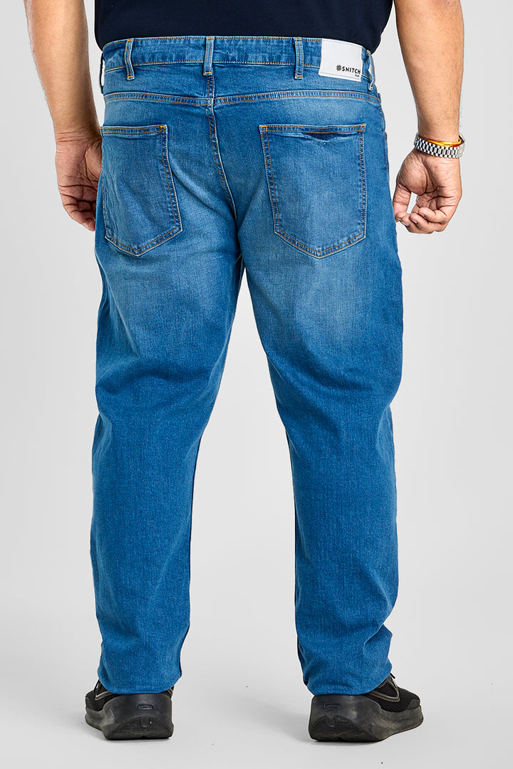 Blue Slim Fit Plus Size Jeans