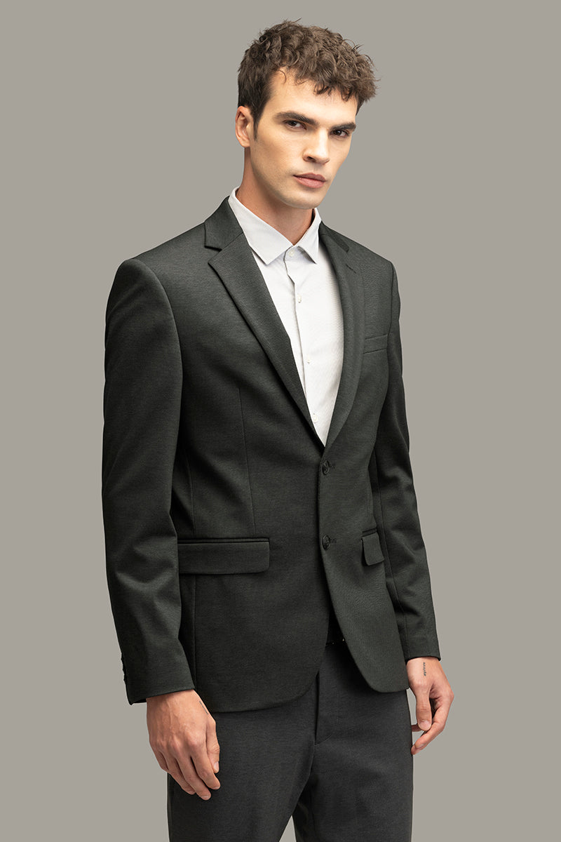 Formal Finesse Steel Grey Suit Blazer