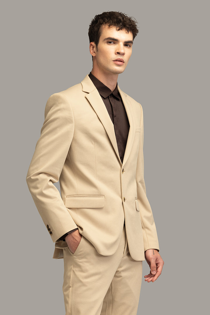 Executive Edge Cream Suit Blazer