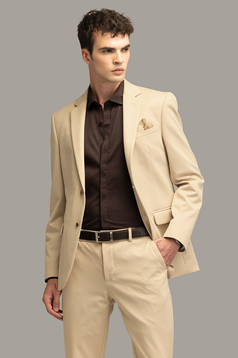 Executive Edge Cream Suit Blazer