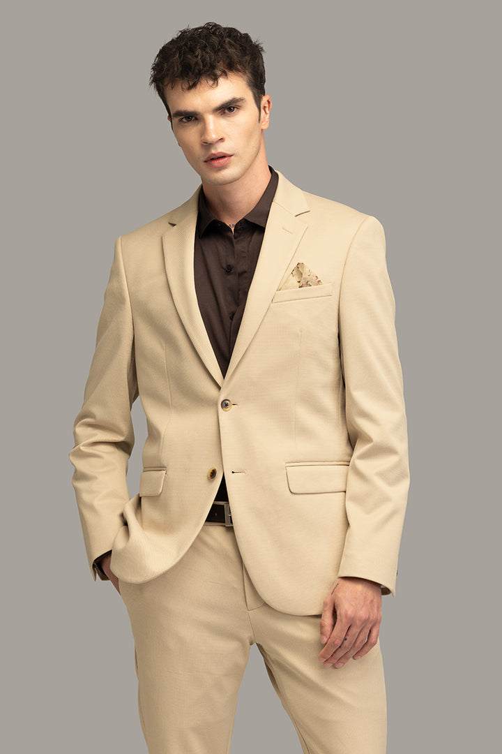 Executive Edge Cream Suit Blazer