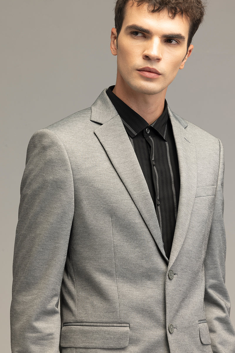 Stellar Serenity Grey Suit Blazer