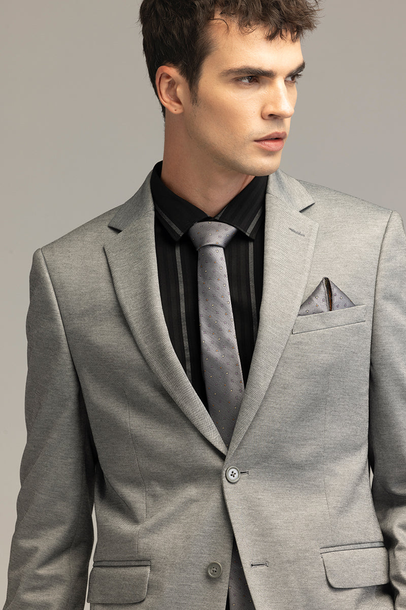 Stellar Serenity Grey Suit Blazer