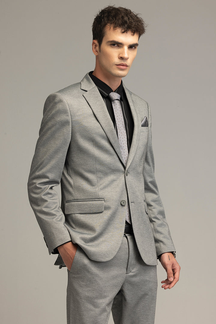 Stellar Serenity Grey Suit Blazer