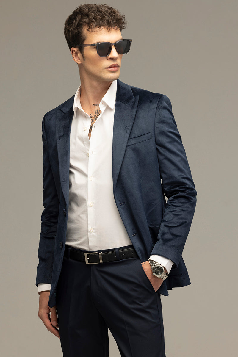 Velvet Verve Navy Blazer