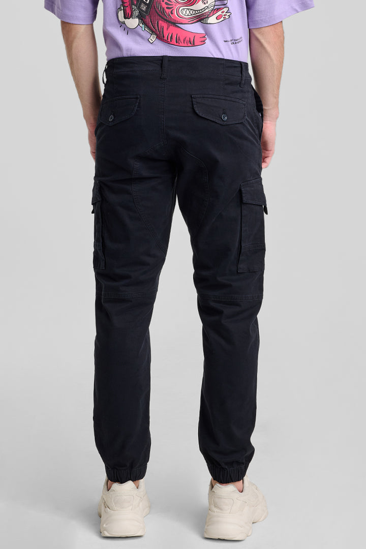 Black Slim Fit Cargo Pants