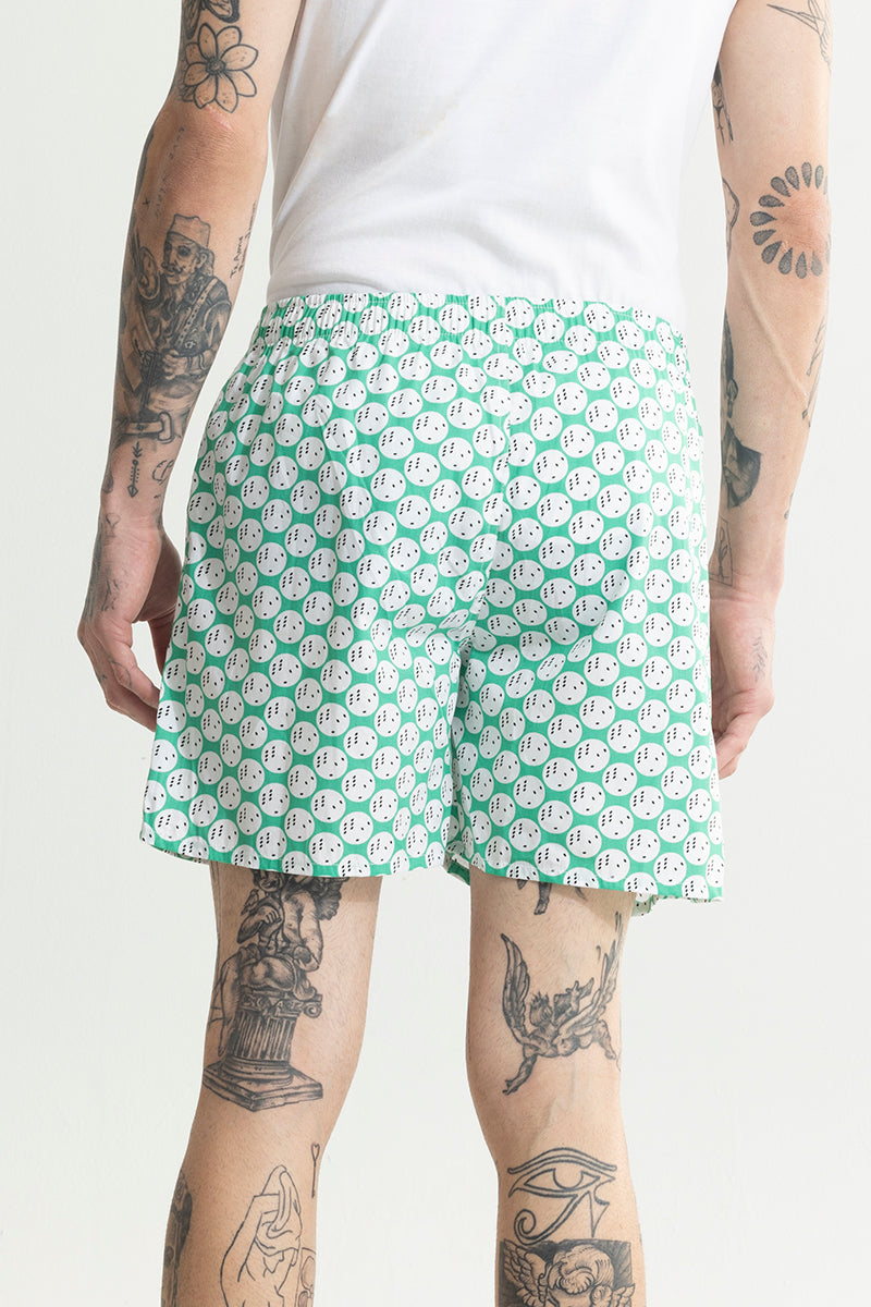 Dice Print Green Boxer