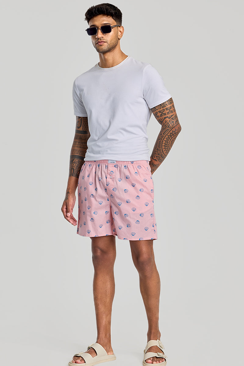 Light Pink Printed Boxers