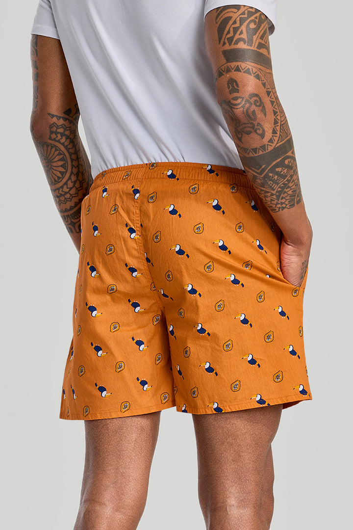 Orange Printed Boxers