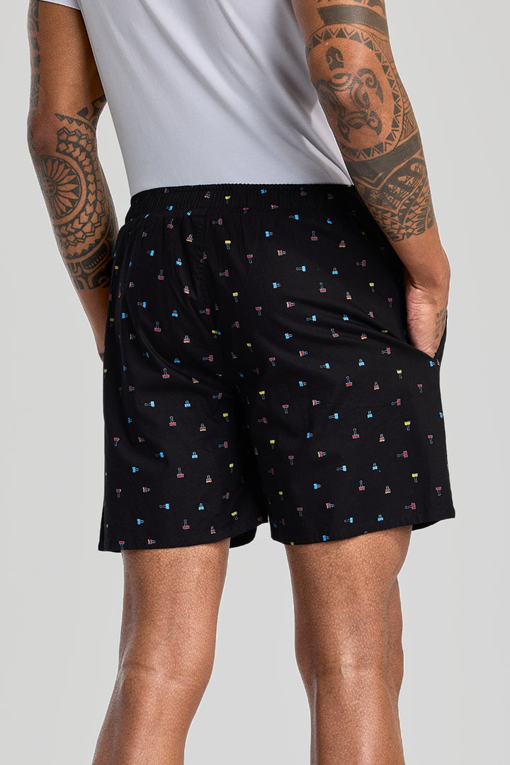 Black Printed Boxers