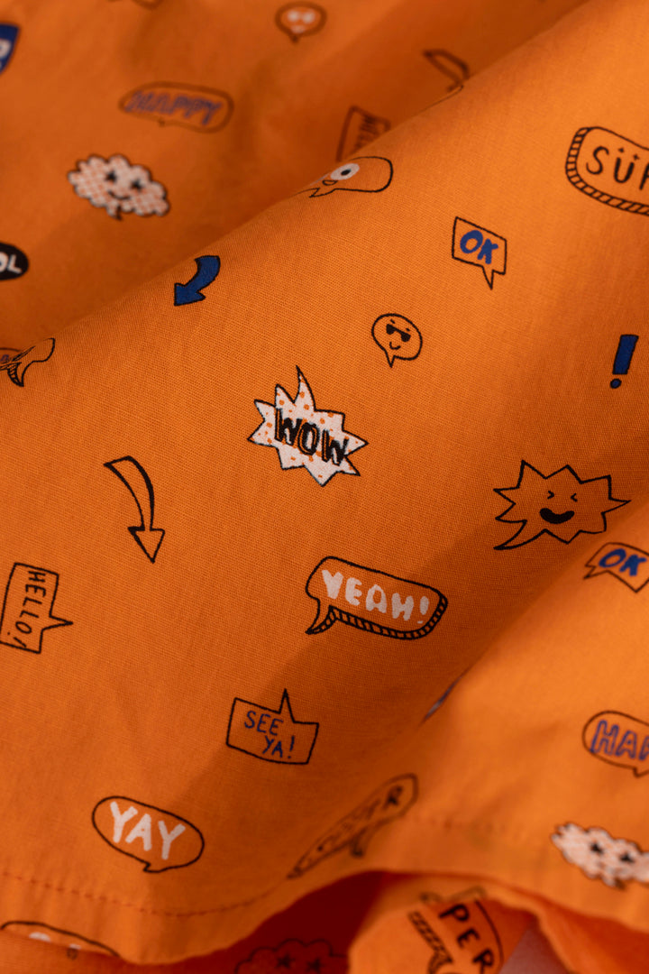 Orange Printed Boxers