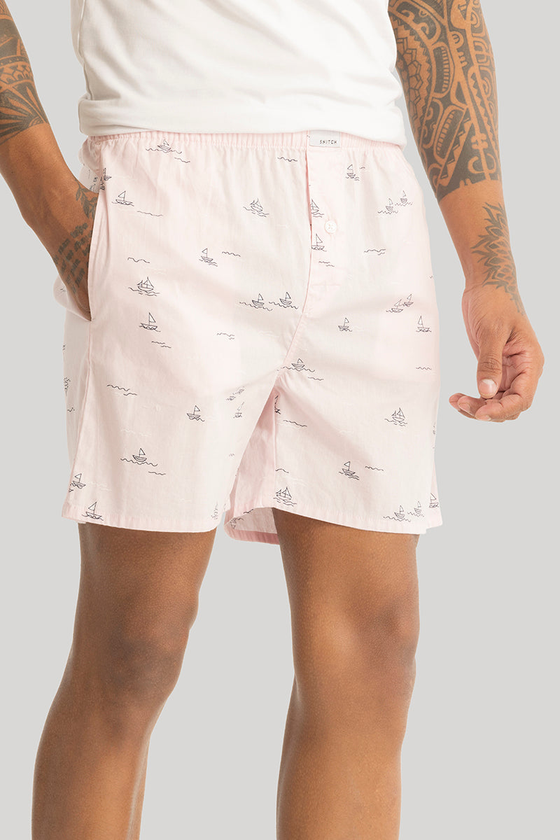 Adrien Light Pink Printed Boxers