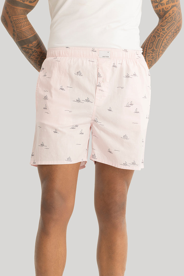 Adrien Light Pink Printed Boxers