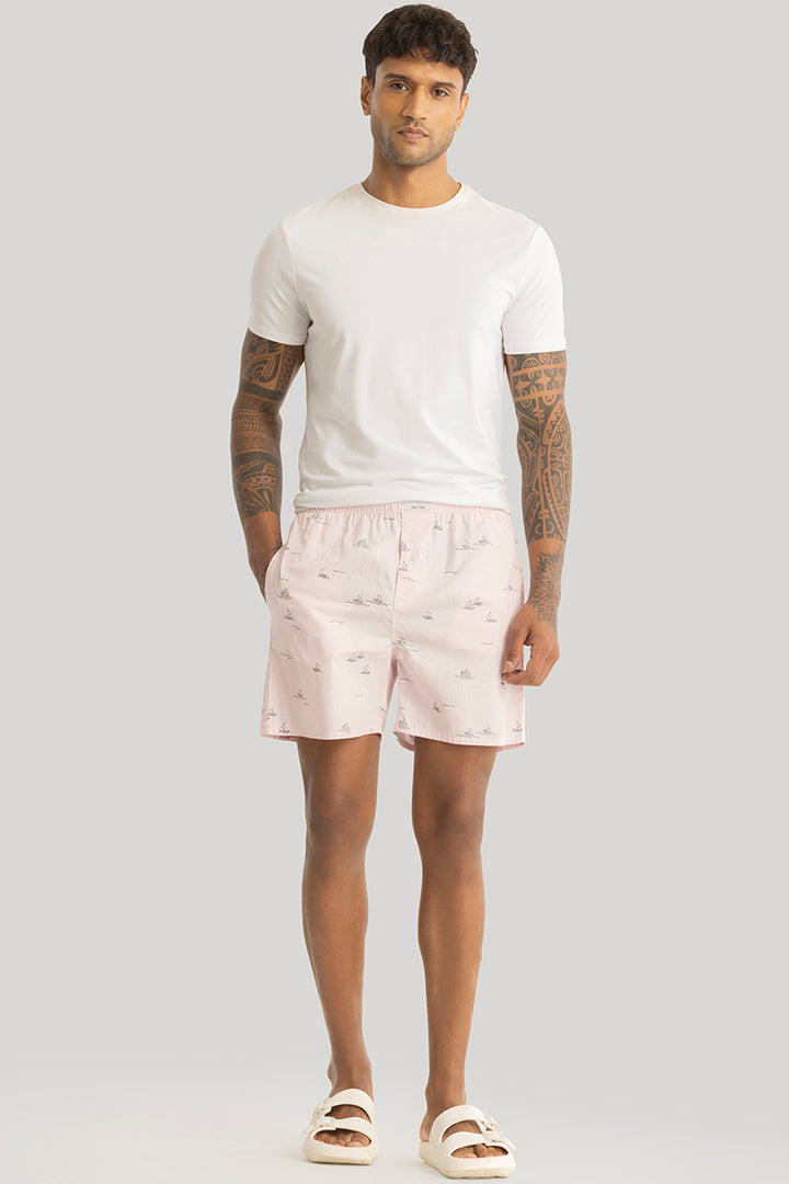 Adrien Light Pink Printed Boxers