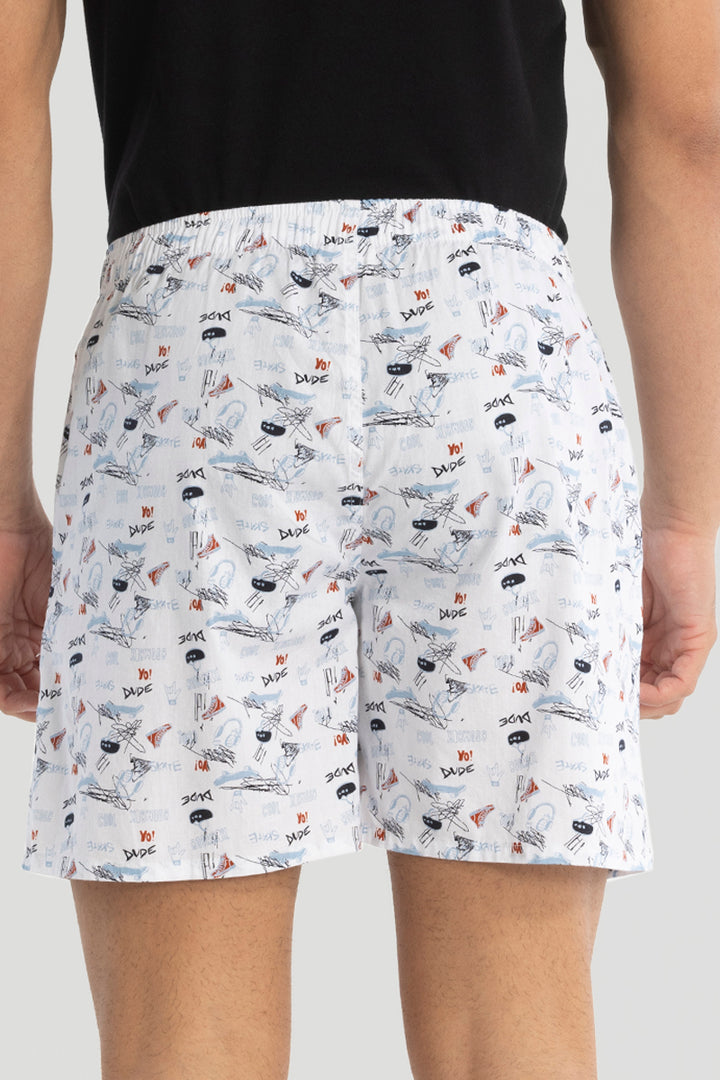 Grey Printed Boxers