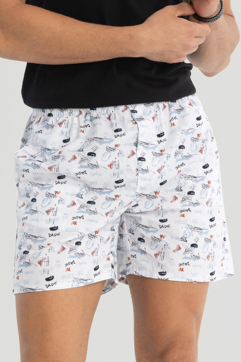 Grey Printed Boxers