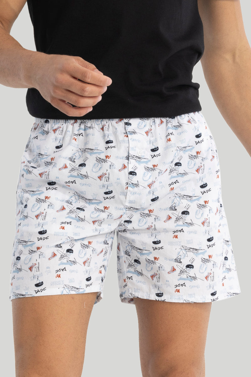 Grey Printed Boxers