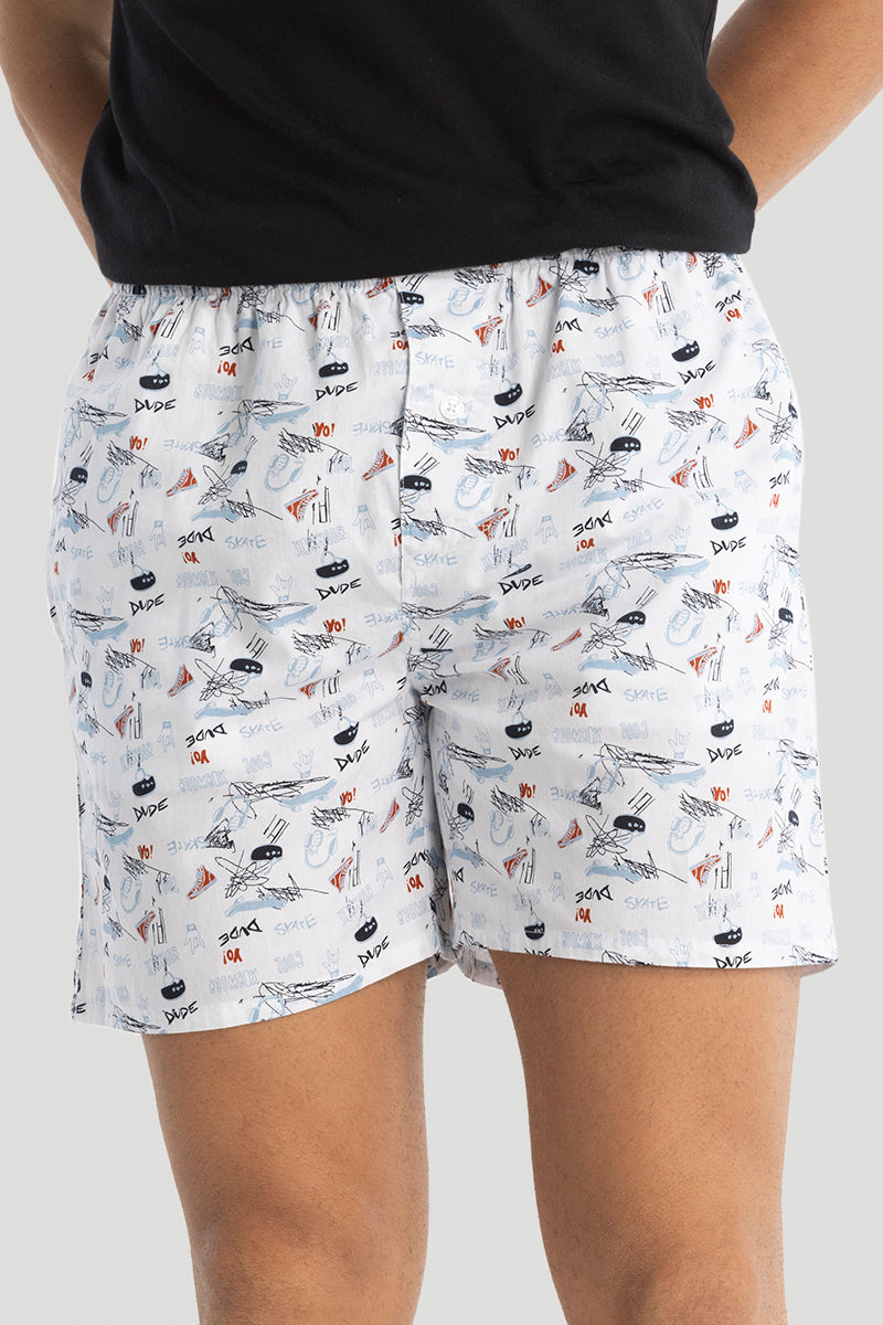 Grey Printed Boxers