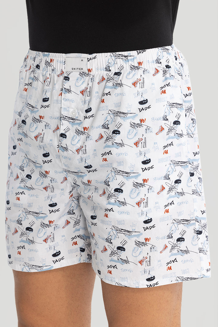 Grey Printed Boxers