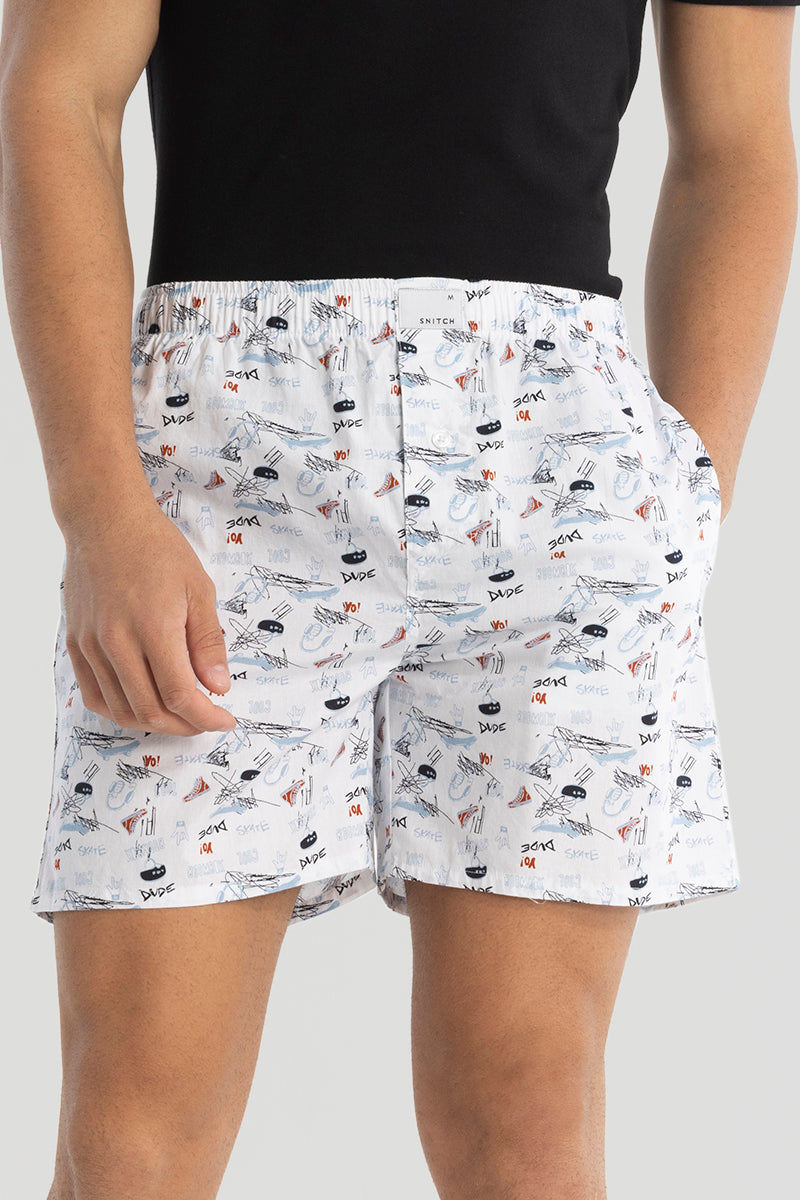 Grey Printed Boxers